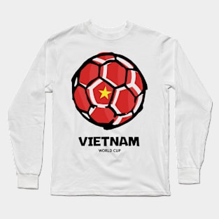 Vietnam Football Country Flag Long Sleeve T-Shirt